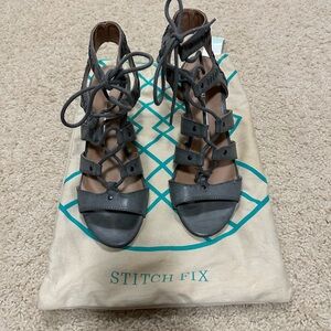 Women's Grey Wedge Sandals
